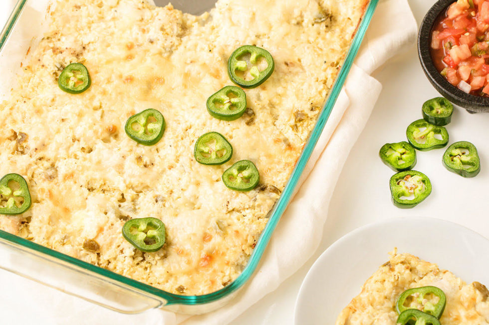 Healthy Jalapeño Popper Chicken Casserole